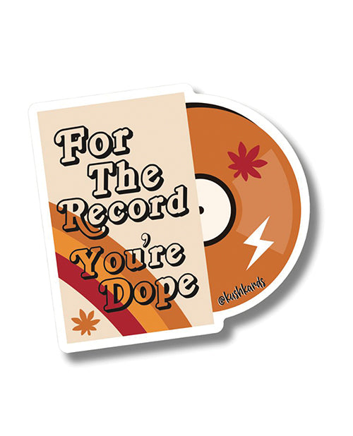 For the Record Sticker - Pack of 3 by Kush Kards