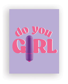 Do You Girl Naughty Greeting Card w/Rock Candy Vibrator & Fresh Vibes Towelettes by Naughty Kards