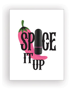 Spice It Up Naughty Greeting Card w/Rock Candy Vibrator & Fresh Vibes Towelettes by Naughty Kards