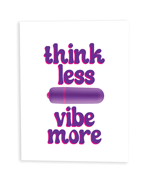 Think Less, Vibe More Naughty Greeting Card w/Rock Candy Vibrator & Fresh Vibes Towelettes by Naughty Kards
