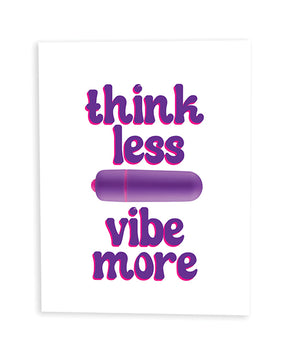 Think Less, Vibe More Naughty Greeting Card w/Rock Candy Vibrator & Fresh Vibes Towelettes by Naughty Kards