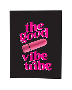 The Good Vibe Tribe Naughty Greeting Card w/Rock Candy Vibrator & Fresh Vibes Towelettes by Naughty Kards