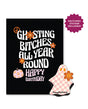 Halloween Ghosting Birthday Greeting Card w/Sticker by Kush Kards