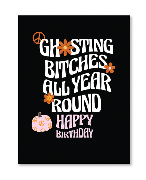 Halloween Ghosting Birthday Greeting Card w/Sticker by Kush Kards
