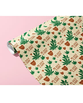Plant Lady Naughty Wrapping Paper by Kush Kards
