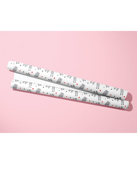 Grey Sweatpants Naughty Wrapping Paper by Kush Kards