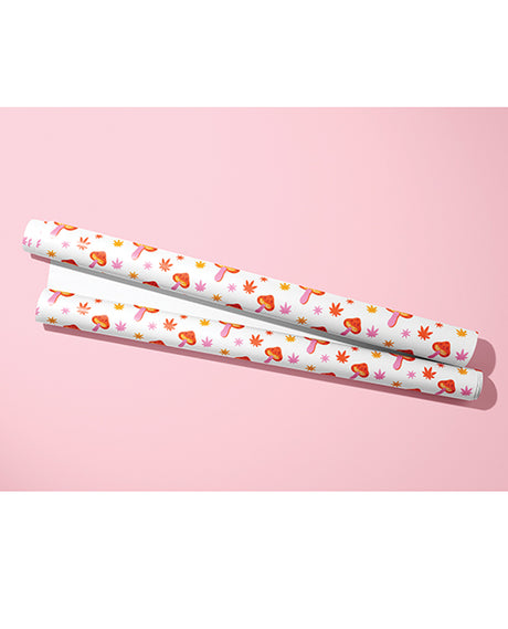 Kush Kards Trippin Over U Naughty Mushroom Wrapping Paper — 3 Sheets (20" x 29")