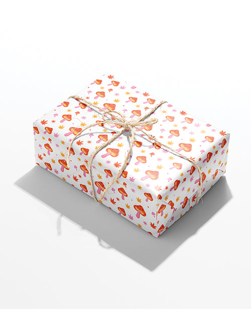 Kush Kards Trippin Over U Naughty Mushroom Wrapping Paper — 3 Sheets (20" x 29")