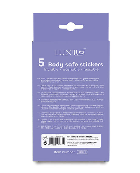Kiiroo Luxus Luxher 5 Pieces Adhesive Stickers Accessory - Clear by Luxus