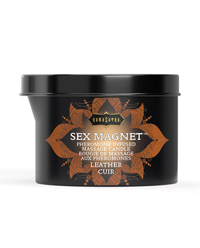 Kama Sutra Sex Magnet Candle w/Pour Spout - Leather -6 oz by Kama Sutra
