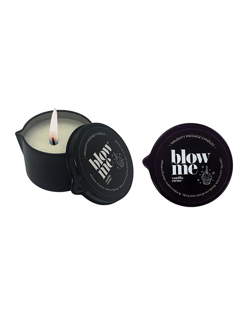 Kama Sutra Blow Me Tin Massage Candle w/Pour Spout - 2 oz Vanilla Creme by Kama Sutra