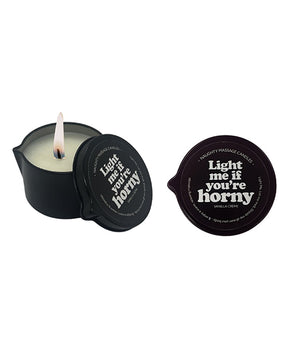 Kama Sutra Light Me if You're Horny Tin Massage Candle w/Pour Spout - 2 oz Vanilla Creme by Kama Sutra