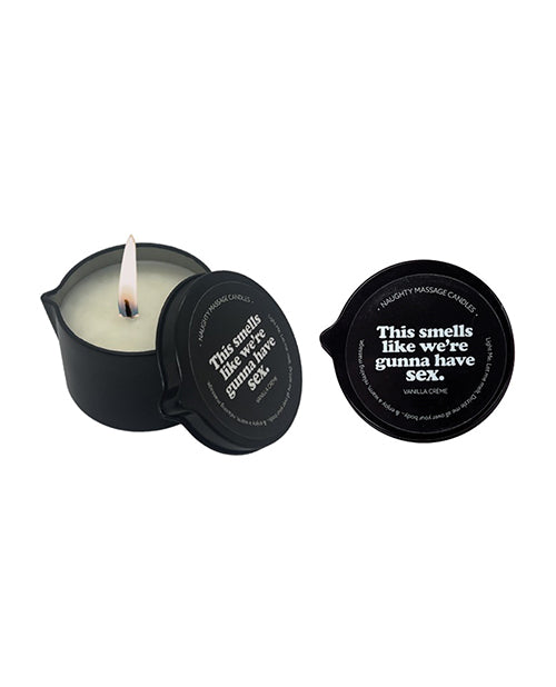 Kama Sutra This Smells Like We're Gunna Have Sex Tin Massage Candle w/Pour Spout - 2 oz Vanilla Creme by Kama Sutra