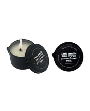 Kama Sutra This Smells Like We're Gunna Have Sex Tin Massage Candle w/Pour Spout - 2 oz Vanilla Creme by Kama Sutra