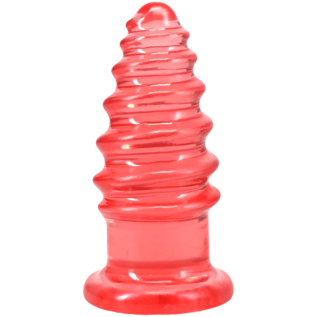 Doc Johnson Crystal Jellies Anal Twist — 5 Inch Pink - DJ0289-08-CD