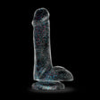 Blush Naturally Yours 6-inch Glitter Dildo — Sparkling Clear - BL-54309