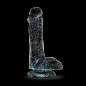 Blush Naturally Yours 6-inch Glitter Dildo — Sparkling Clear - BL-54309