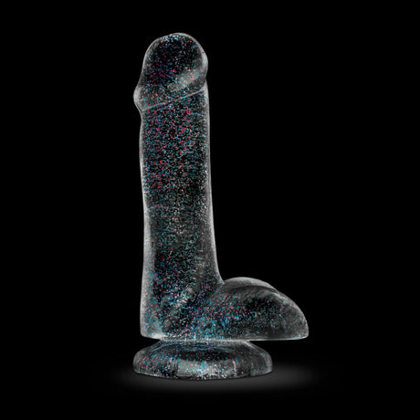 Blush Naturally Yours 6-inch Glitter Dildo — Sparkling Clear - BL-54309