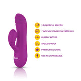 Jolie Mini Pleasure Ridges Rabbit Vibe - Berry