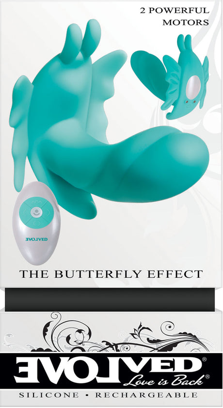 Evolved Novelties Butterfly Effect Dual Vibrator — Turquoise - EN-RS-2780-2