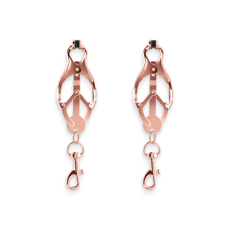 nsnovelties Bound Nipple Clamps with Silicone Tips — Rose Gold - NSN-1303-32