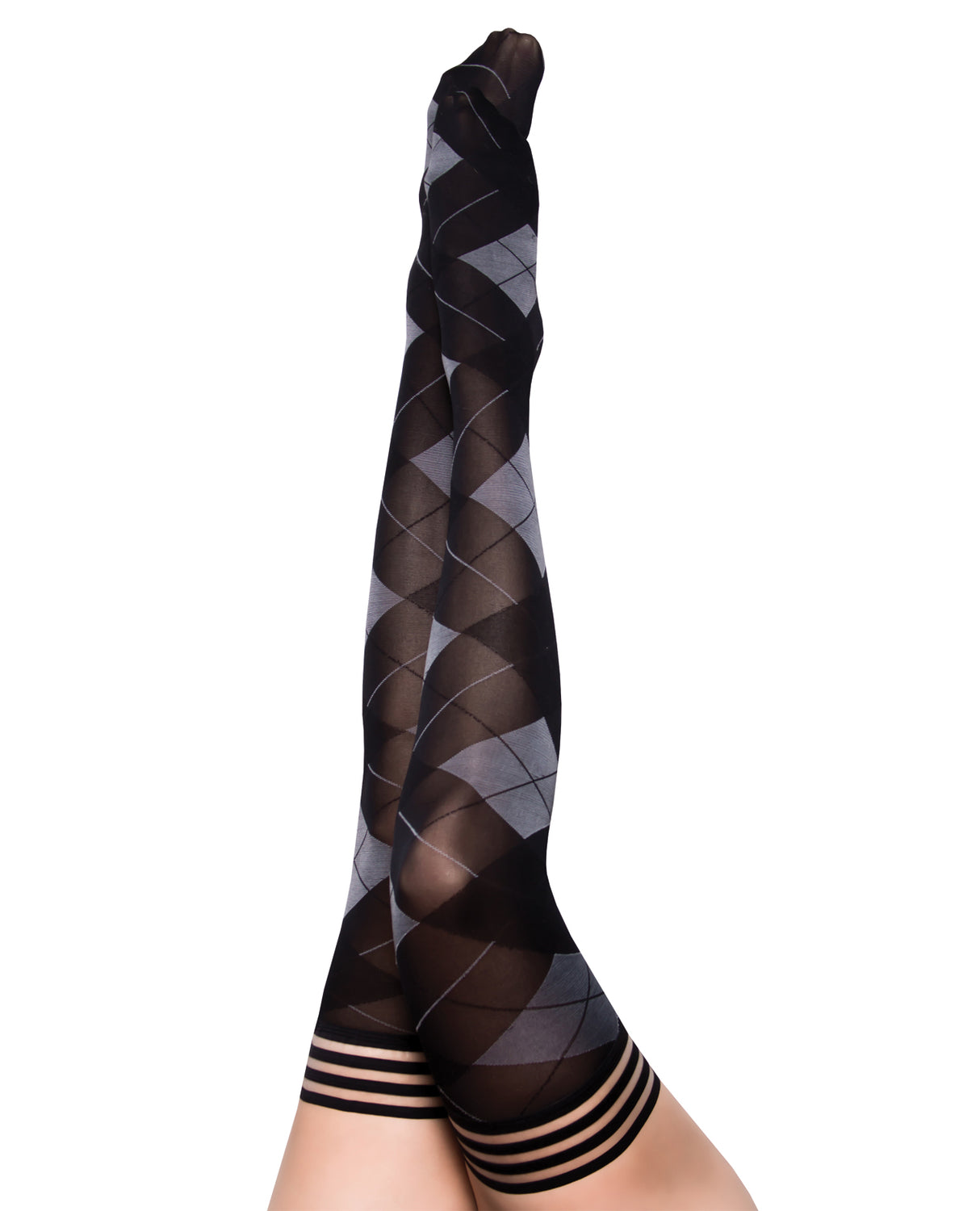 Kix'ies Kimmie Argyle Thigh High Argyle A by Kixies