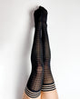 Kix'ies Meaghan Houndstooth Thigh High Black A by Kixies