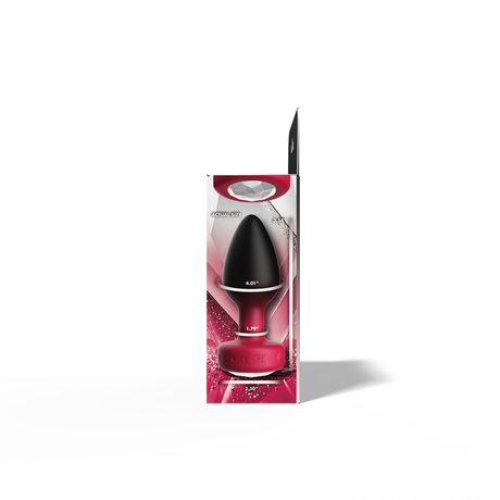 Viben Eluxe Vibrating Anal Plug — Ruby Ombr, Medium, Remote - VB-CC9155