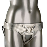 CalExotics Her Royal Harness Regal Empress — Gold Crotchless Harness with 3 Rings - SE1563253