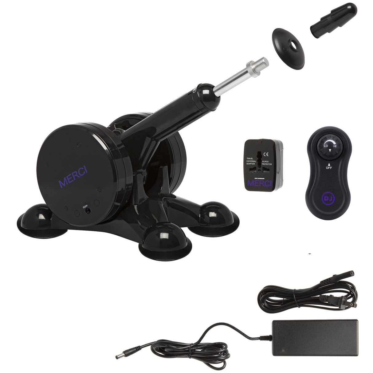 Doc Johnson Merci Power Banger Thrusting Machine with Wireless Remote, Black - DJ2403-15-BX