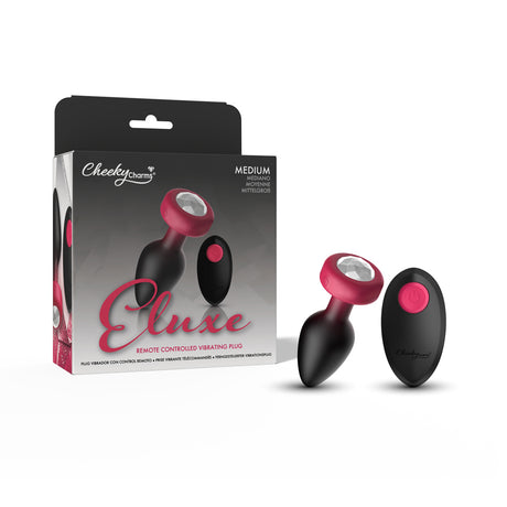 Viben Eluxe Vibrating Anal Plug — Ruby Ombr, Medium, Remote - VB-CC9155