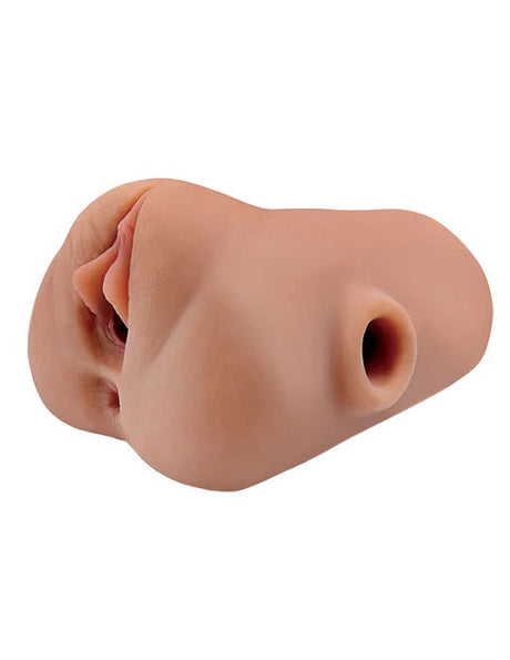 Pipedream PDX Plus Double Pounder Vibrating Squeeze Stroker — Brown - PDRD434-29