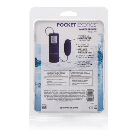 CalExotics Pocket Exotics Waterproof Velvet-Cote Bullet — Purple - SE1139102