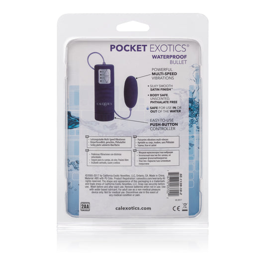 CalExotics Pocket Exotics Waterproof Velvet-Cote Bullet — Purple - SE1139102