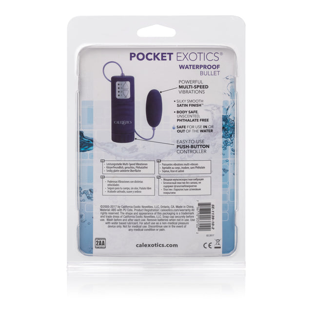 CalExotics Pocket Exotics Waterproof Velvet-Cote Bullet — Purple - SE1139102