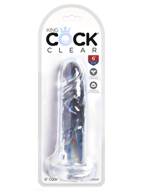 Pipedream King Cock Clear 6 Inch Dildo - PD5753-20
