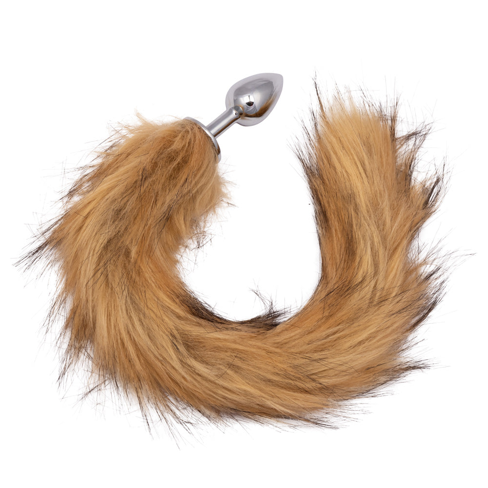 CalExotics Running Wild Tail — Brown Aluminum Plug with Fur Tail - SE2654123
