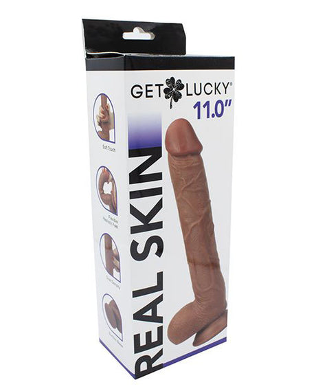 Real Skin 11 Dual Layer Dildo - Light Brown