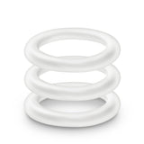 Blush Performance Pure Silicone Cock Rings — 3-Pack, Small, White - BL-70819