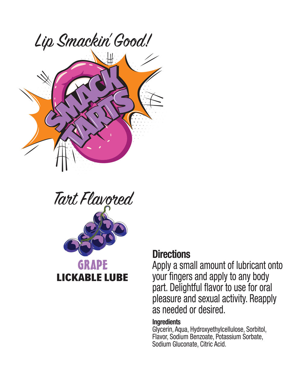 Smack Tarts 2oz Lickable Flavored Lubricant - Grape