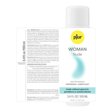 Pjur Woman Nude Water-Based Lubricant, 100 ml - PJ-WWN19041