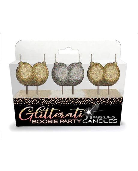 Little Genie Glitterati Boobie Candle Set — Gold & Silver (3 Pairs) - LG-CP1075