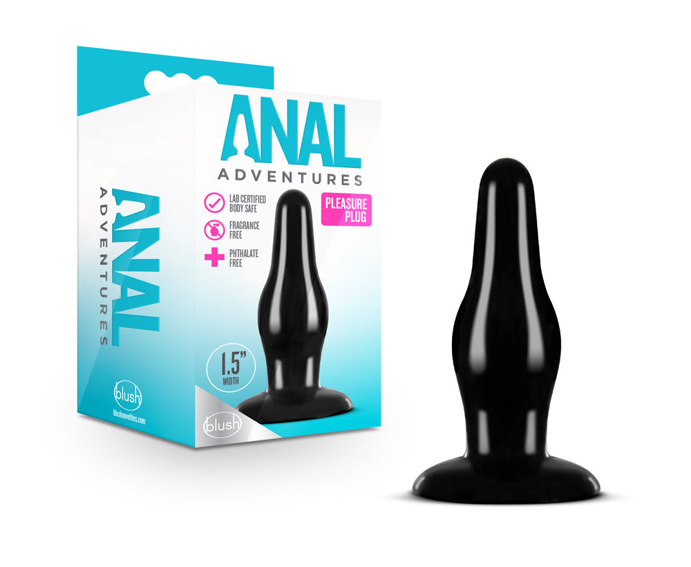 Anal Adventures - Pleasure Plug - Black by Blush