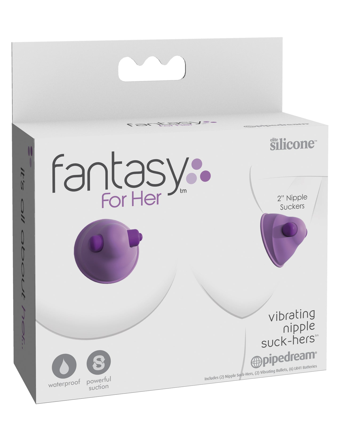 Fantasy for Her Vibrating Nipple Suck-Hers 2 Inch Suck-Hers 2 Inch by Pipedream
