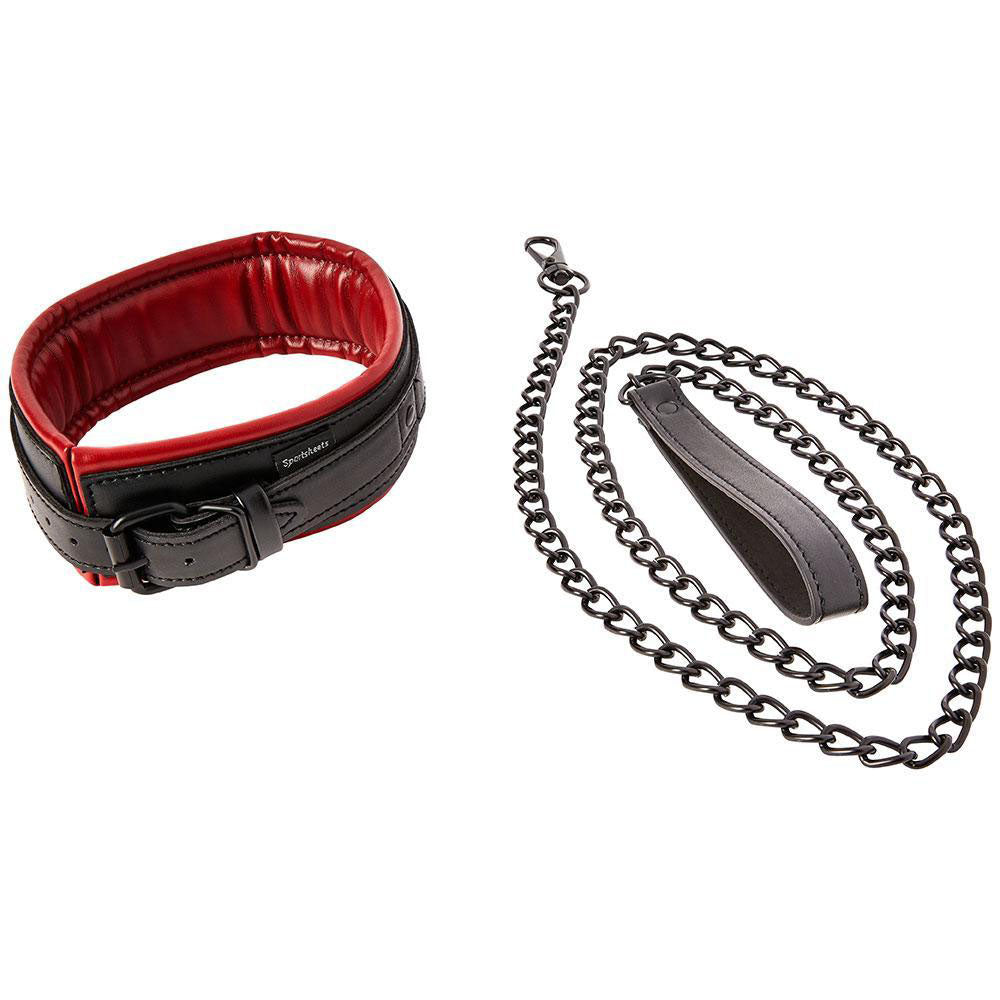 Saffron Collar and Leash by Sportsheets