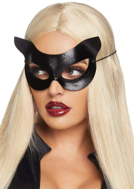 Leg Avenue Black Vinyl Cat Mask, One Size - LA-A2755