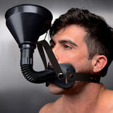 XR Brands Latrine Extreme Funnel Gag — Adjustable Head Strap, 1.85in Insert - MS-AE868