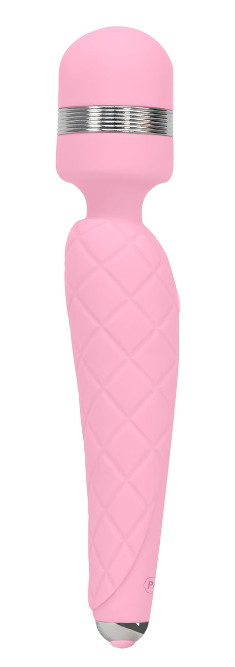 BMS Factory Pillow Talk Cheeky Wand Vibrator with Swarovski Crystal — Pink, 8 in - BMS2671-6