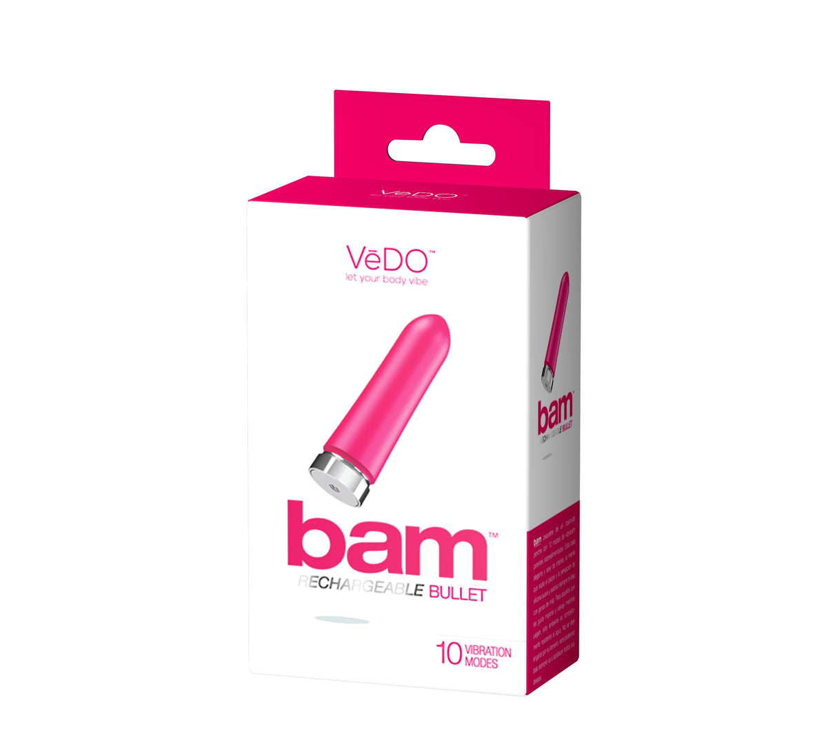 VeDO Bam Rechargeable Bullet - Hot in Bed Pink - VI-F0309