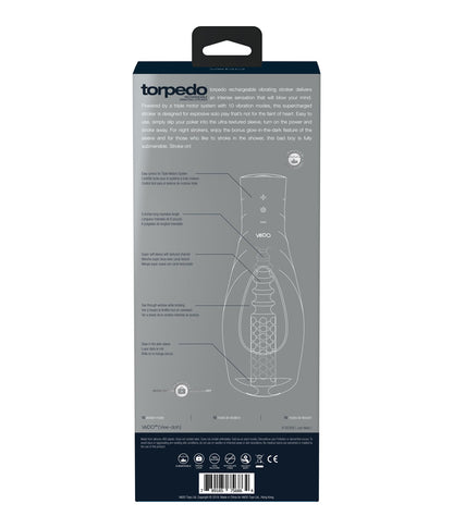 Torpedo Rechargeable Stroker - Just Black by VeDO